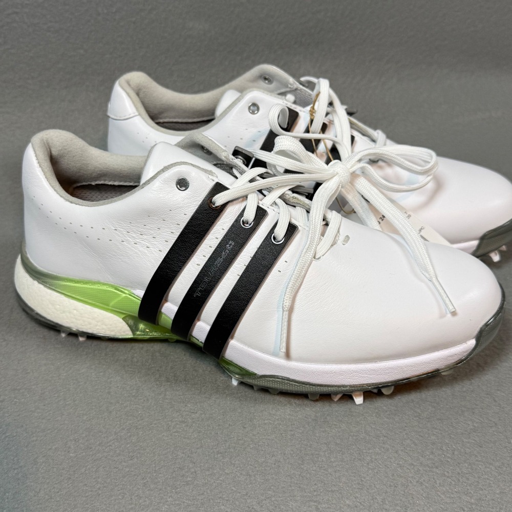 NWT Adidas Womens Tour360 24 Golf Shoes Size 8.5 White Black Lime IF0259 Spiked
